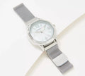 Silver Watch Octagon ADJ Steel Magnetic Mizrahi Live! Isaac Strap Stainless Mesh