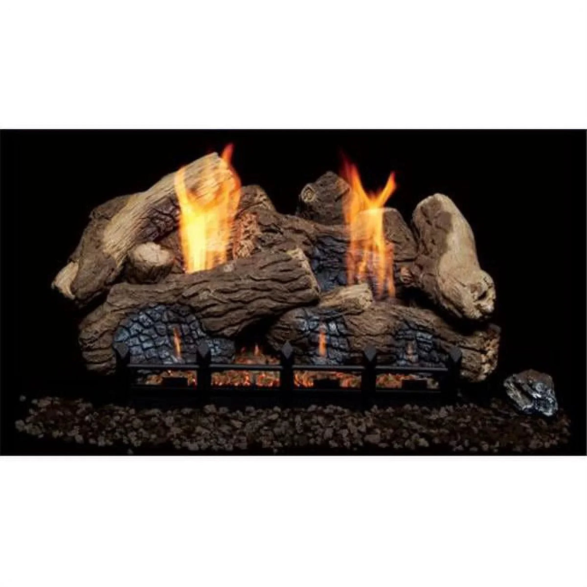 in. Burner 30 Berkley Set Natural VF Oak for 24 in. fiber Log Ceramic Blaze