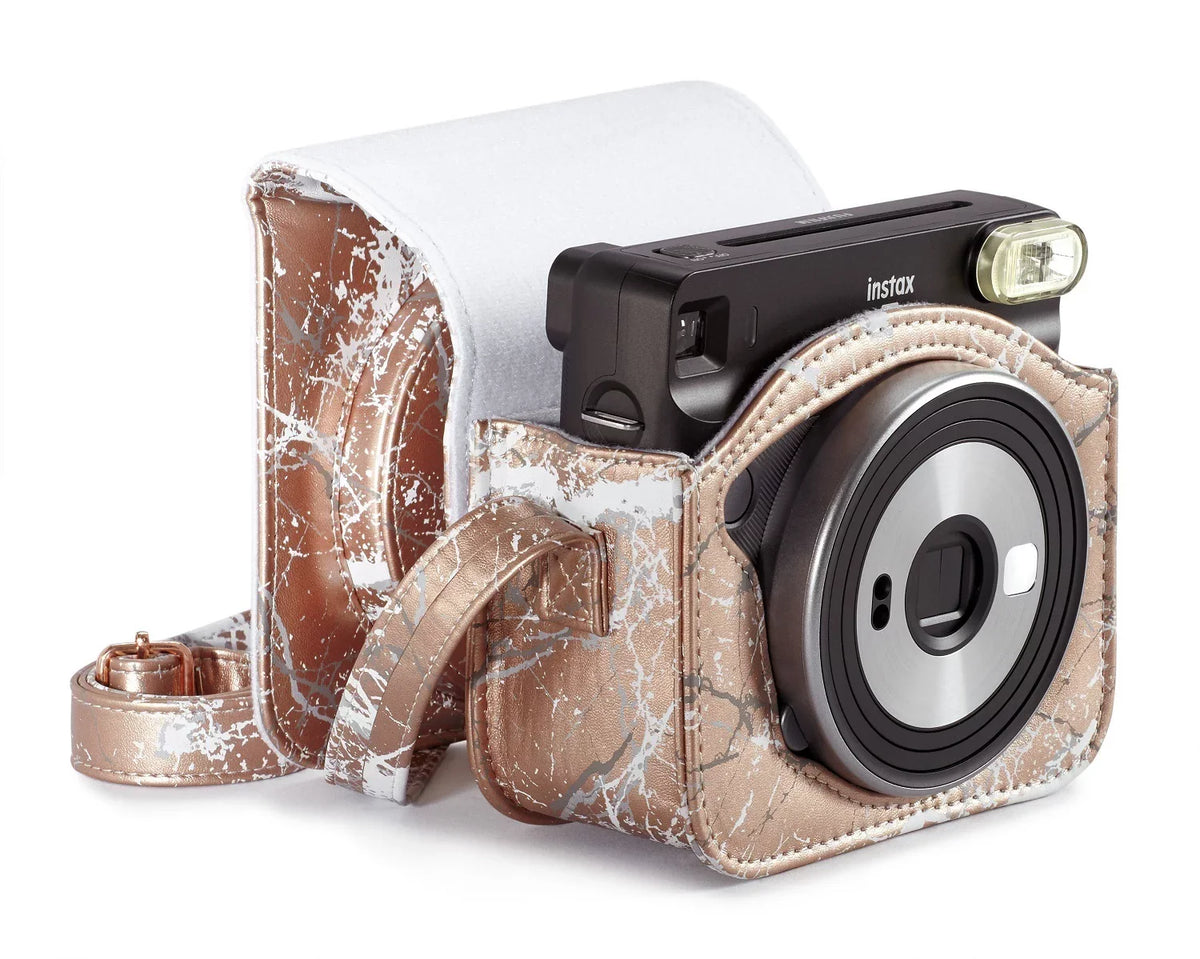 Marble SQ6 Fujifilm Gold Instax Blush Camera Case, Square