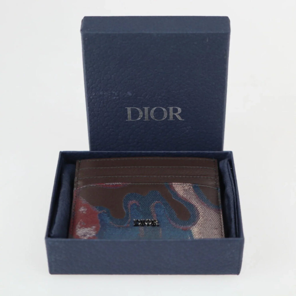 2ESCH135UCN New) Camouflage Leather Case (Like Series Marron Business Card Pre-Owned Holder Dior Christian Calf Dior Brown Pattern Multicolor