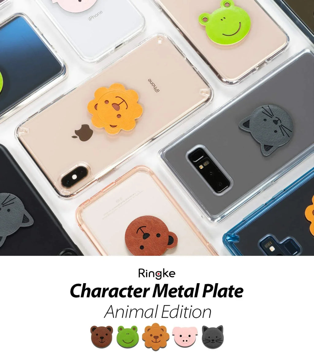 Tablet, Devices 3M Metal with iPad, with for 1 Phone Ringke Mount Pad Holder (5 Animal Magnet Plate Pack, Magnetic Kit - Compatible Smartphone, Adhesive Car Each) Edition Other and Character
