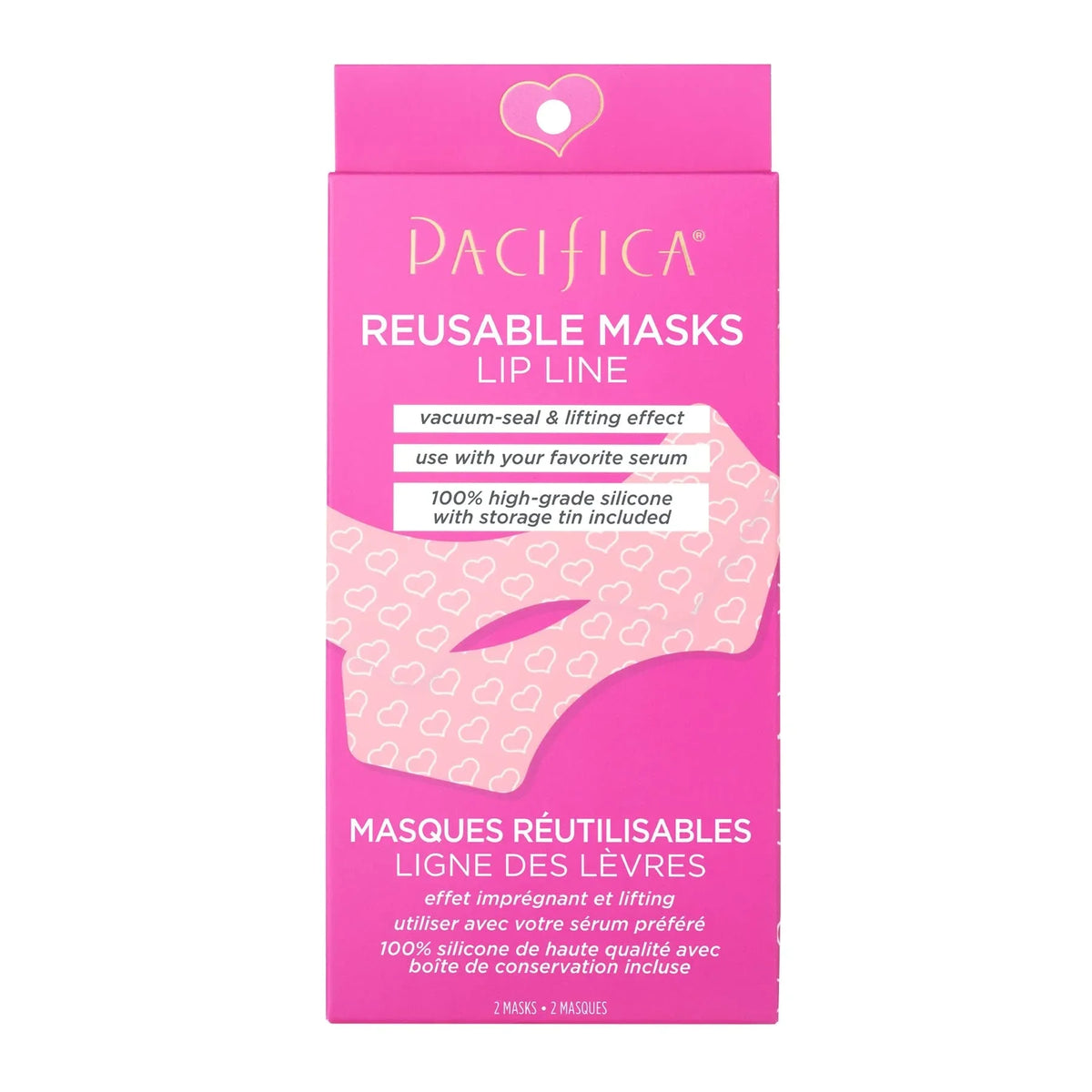 & Pacifica Effect Storage Vegan Fine Vacuum Cruelty With Tin | 100% Lines Minimize Serum | + Lip Wrinkles | Mask | | Silicone + Reusable | Lifting Included Beauty | Free Line Seal Pair