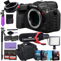 Software More EOS Canon Only) Cinema + Photo EF-EOS R Pro Camera C 4-Pack Accessories Adapter Microphone, Editing Bundle Like (Body High LED, and Mirrorless Mount and R5 Deluxe Power