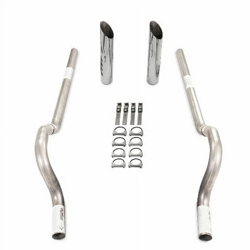 Car with Rear Muffler Exhaust Tip 2.5" Kit B Body SW Mopar No 62-74 Dual Exit