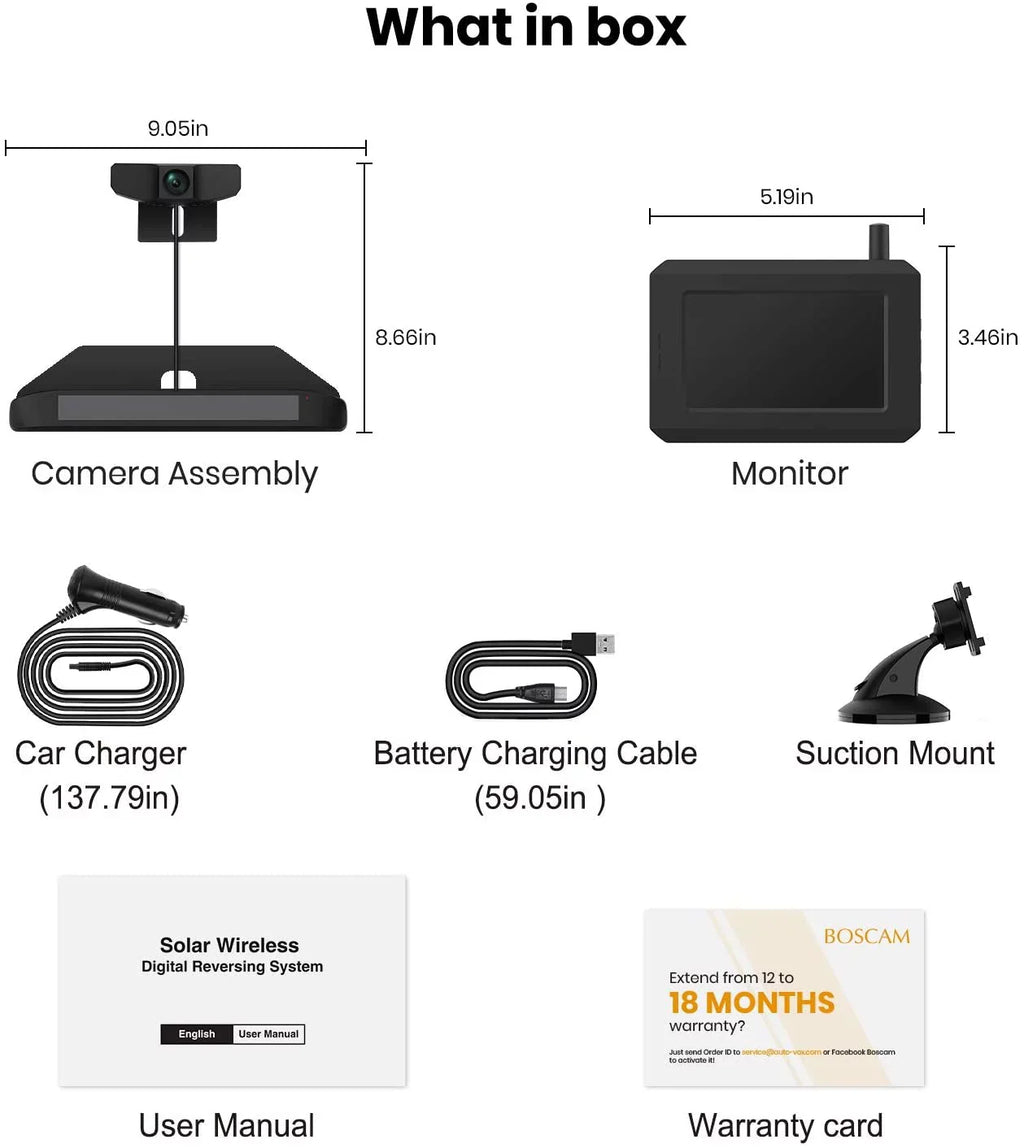 for Most Install Camera, Universal Backup Wiring Camera with Boscam No Vehicle Wireless Rear Digital Wireless Solar View (SungoPro) Bracket
