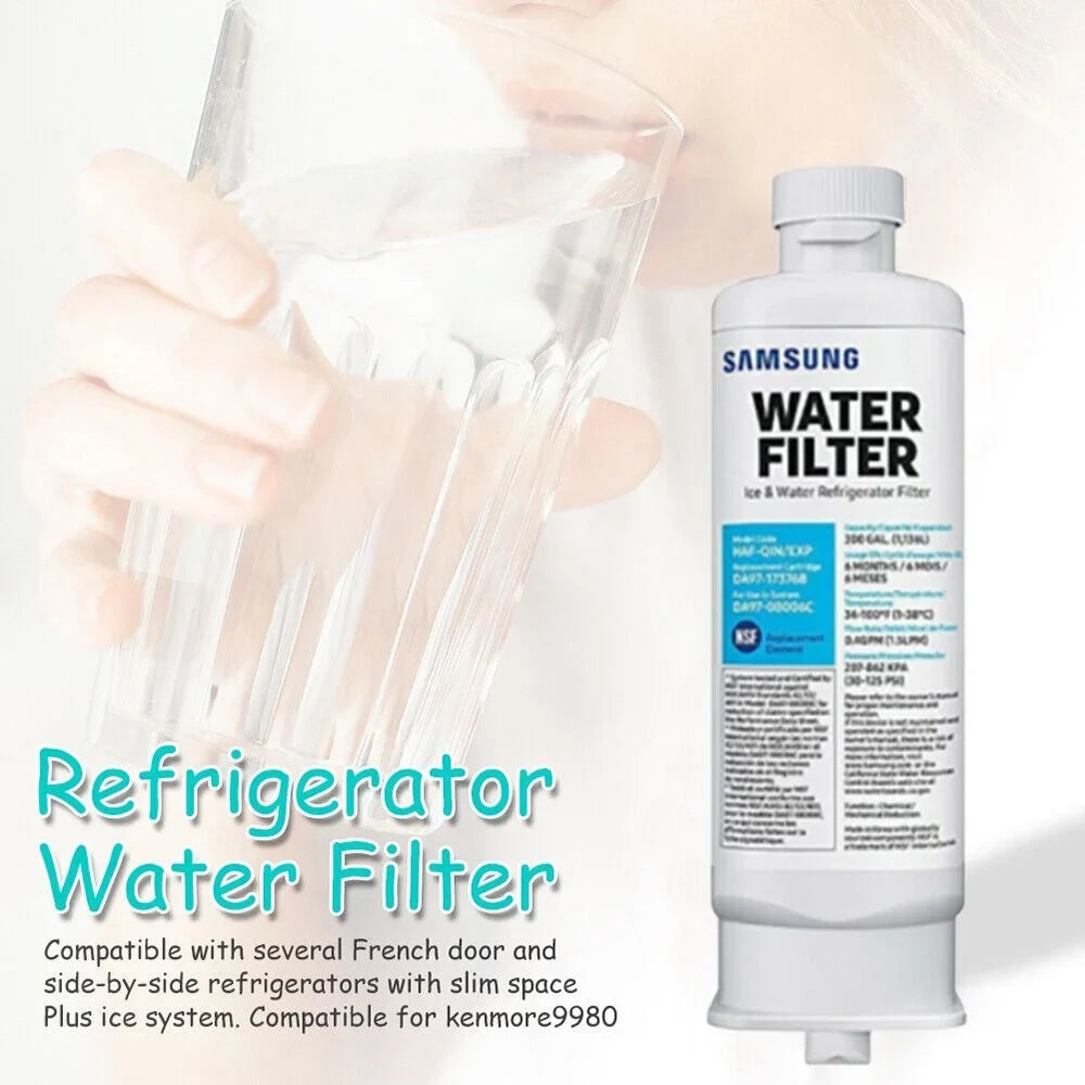 Water HAF-QIN, Refrigerator DA97-08006C PACK with Compatible DA97-17376B 4 Filter HAF-QIN/EXP,