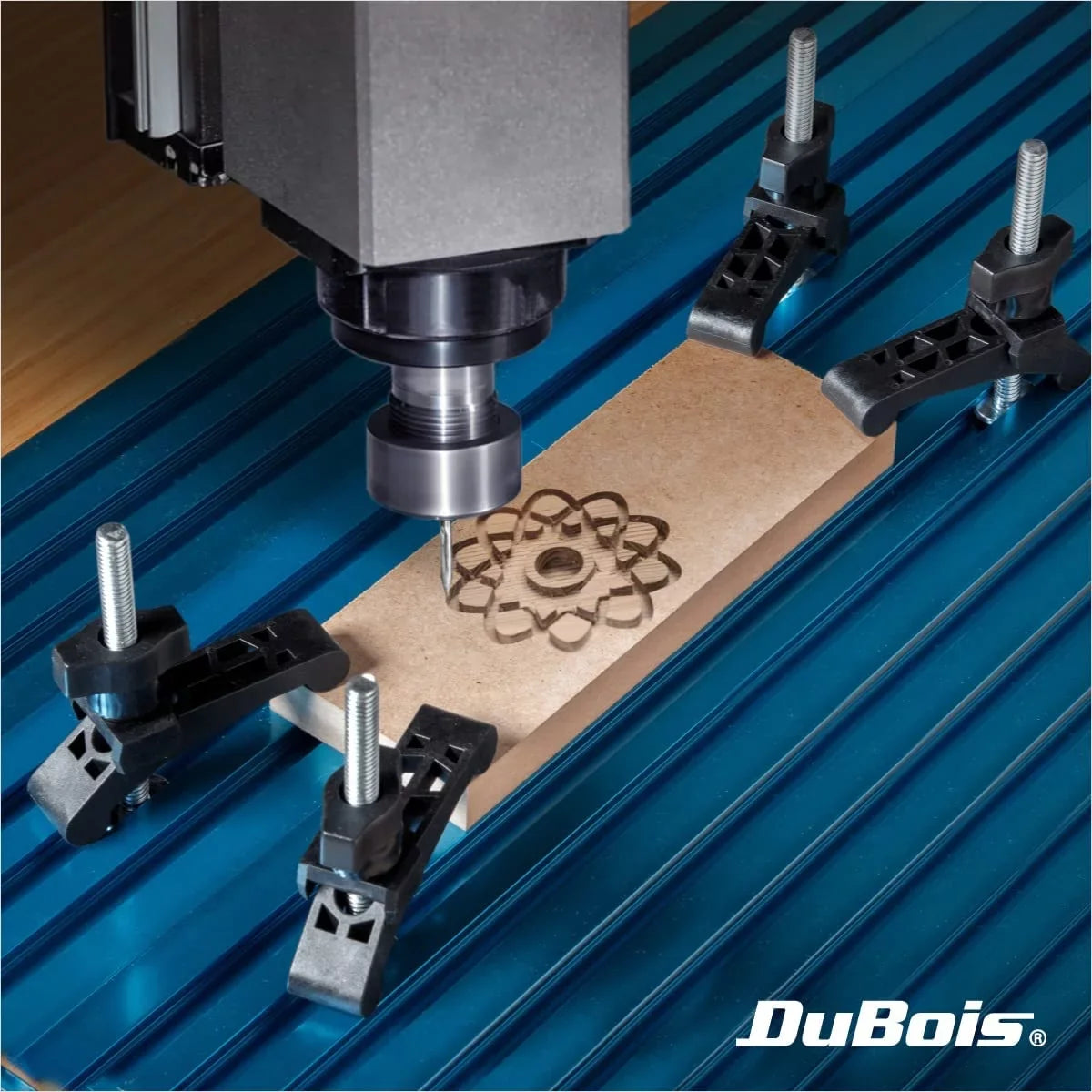Hold 51045-P4 Steel Woodworking Series, ¾ DuBois x Mini Track with Plastic Clamps Clamps T-Bolts, T Down Reinforced 8PK 3-3/4"