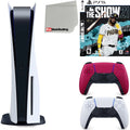 (Sony Playstation Red Disc Controller, with Bundle 5 21 Show The PS5 Version and Cosmic MLB Disc) Microfiber Sony Cloth Extra Cleaning