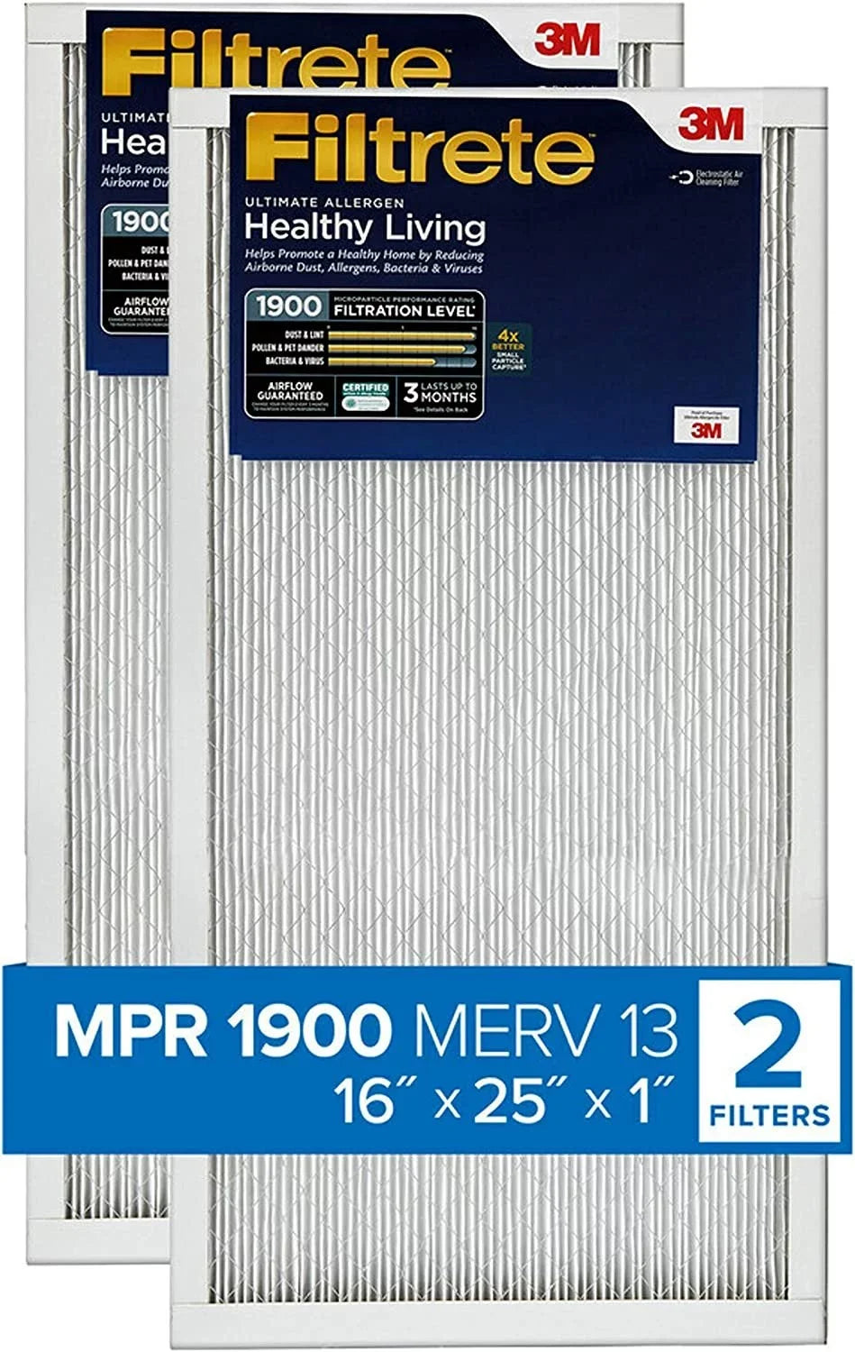 x Allergen, dimensions 1900 13, 24.72 Healthy 15.719 Filtrete Air MPR 0.78 16x25x1 Filter 2-Pack x Living Ultimate MERV exact