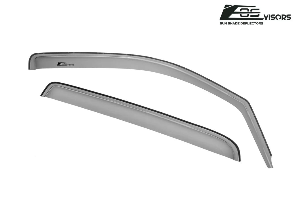 Fits Online Extreme Vents 2014-2018 TINTED ALL | EOS Style Side SMOKE Chevrolet Guards Silverado Models Cab Window Deflectors Store IN-CHANNEL 1500 Rain Visors Crew
