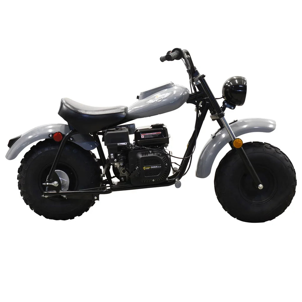 Powered Mini (Gray) MB200 200cc Motor 6.5HP Bike Massimo Motorcycle Gas