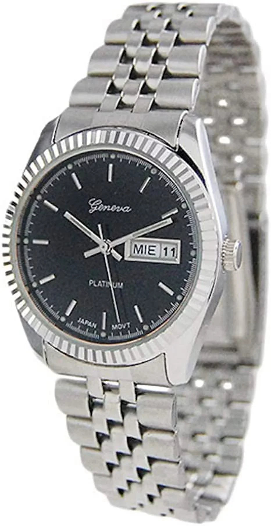 Geneva Platinum Classy Women Hot Adult Presidential Case Style Collection Dial Belkon Watch Steel Black