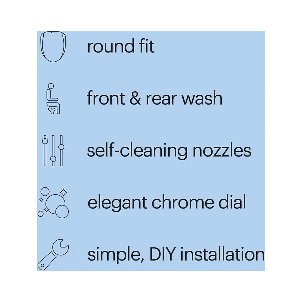 White Brondell System Ecoseat Round Swash Bidet