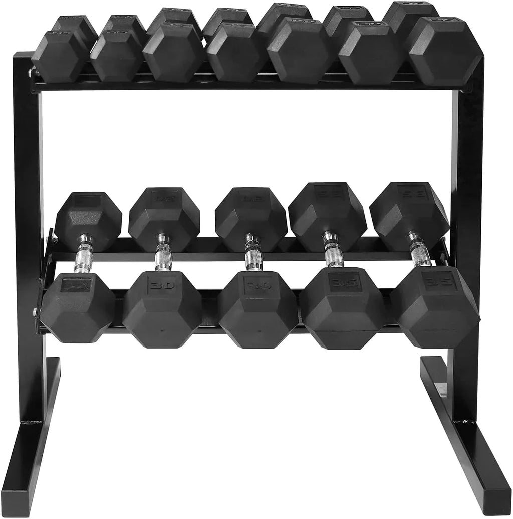 Hex Rubber Storage Multiple Coated Tier Set & Sets Gym Premium Weight Dumbbell Loss Rack For Home Building, With Available Strength Two – Built