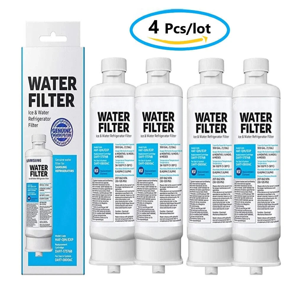 Water HAF-QIN, Refrigerator DA97-08006C PACK with Compatible DA97-17376B 4 Filter HAF-QIN/EXP,