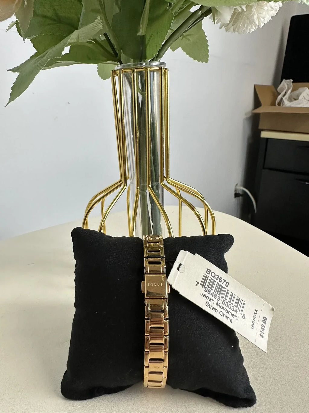 Watch Rose Two-Hand Gold-Tone Fossil Stainless Steel Rilynn BQ3670