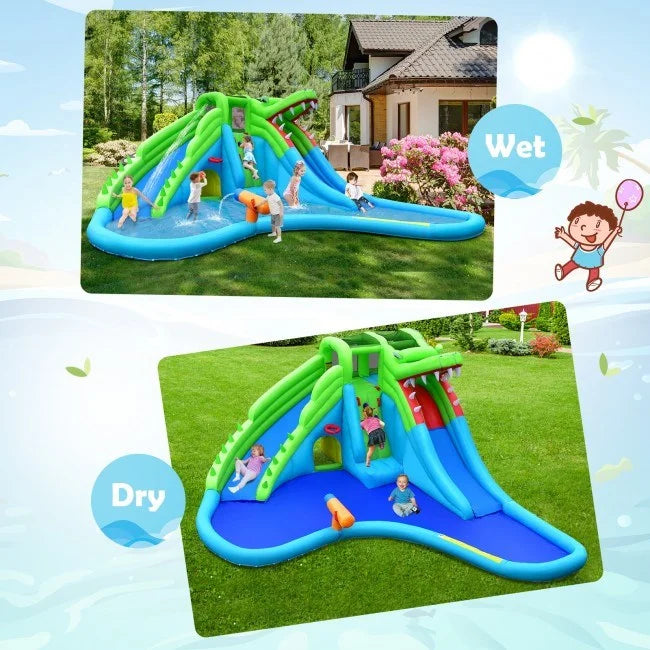 with Splashing in 7 Bounce Inflatable House 1 Pool