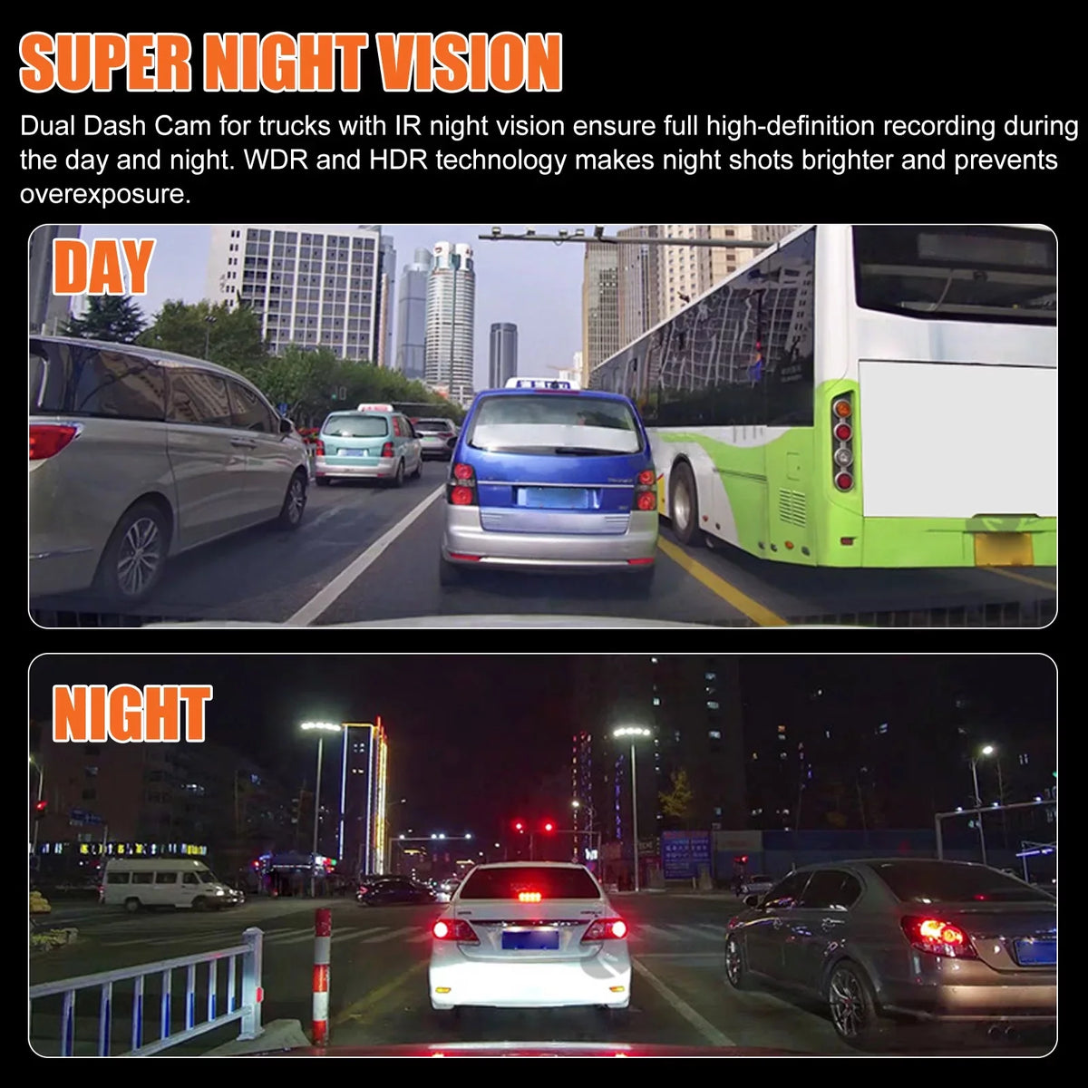 170° 1080P Dual Dual Cam, Detection, Dash and G-Sensor, Camera Dash for 3.16inch Rear Wide Front Black Cars, Camera Angle WDR, Recorder Motion with Monitoring, Display, Dashboard TSV Parking