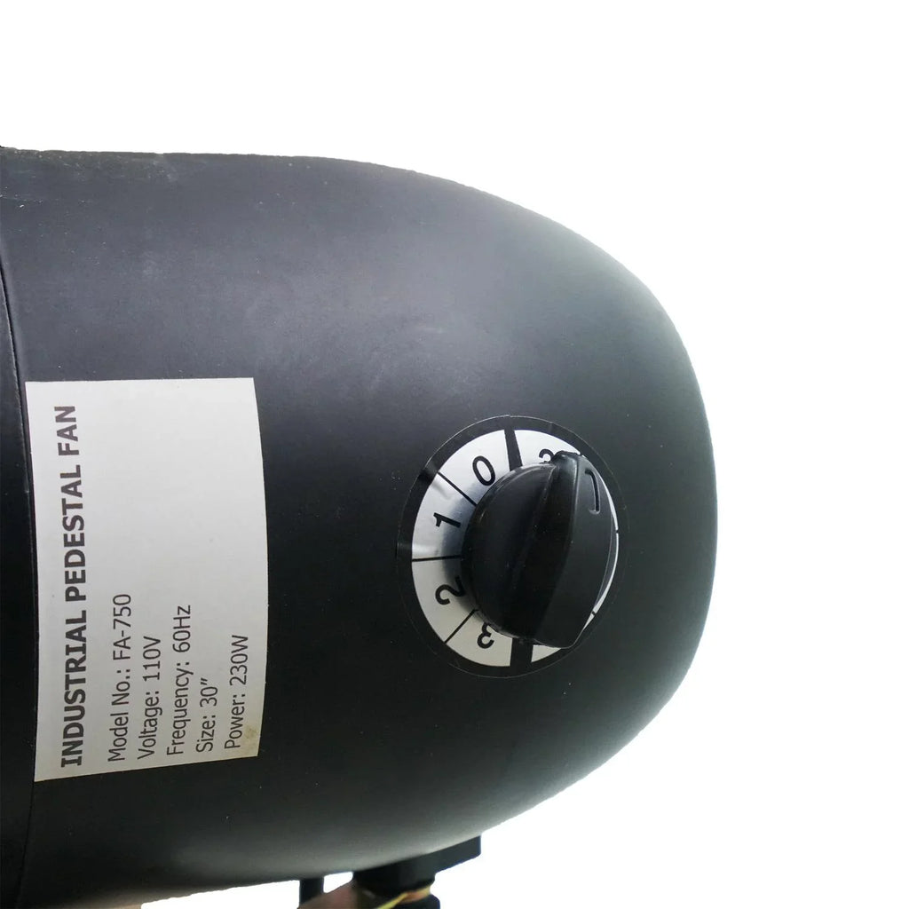 Oscillating 3-Speed 30" Jet Pedestal Industrial Black Height Fan Adjustable