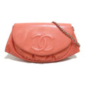 (Grained Caviar Pink (Good) CHANEL Skin Chain Calf) wallet Pre-Owned