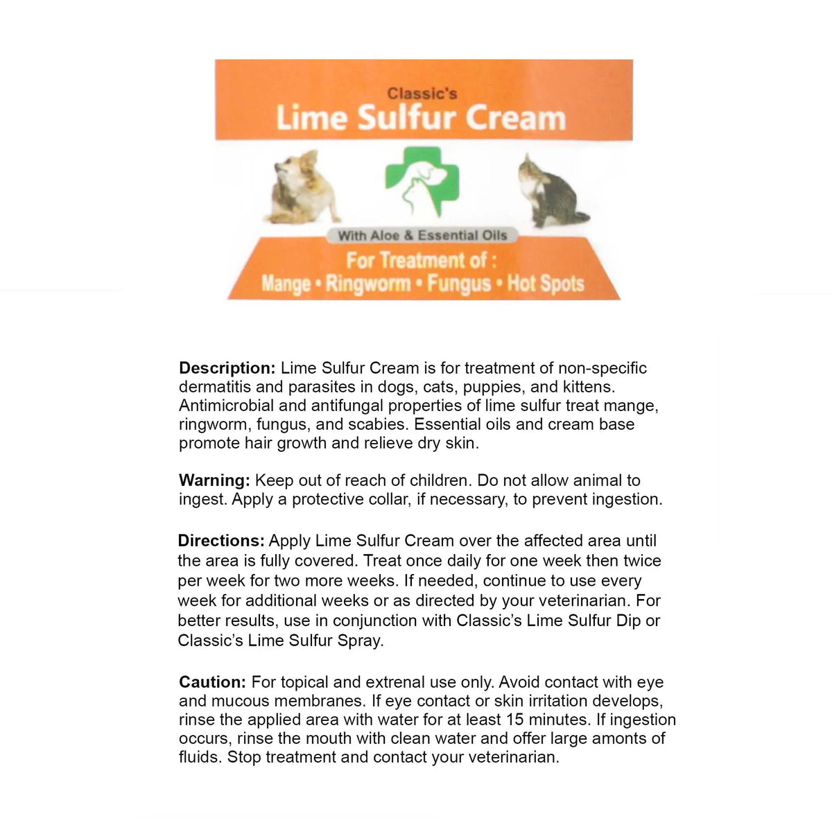 Sulfur Cream - Classic's Shampoo Healthy Paw oz) 2 and Classic's Sulfur Lime Bundle Lime Life oz) (2 (8 Items: