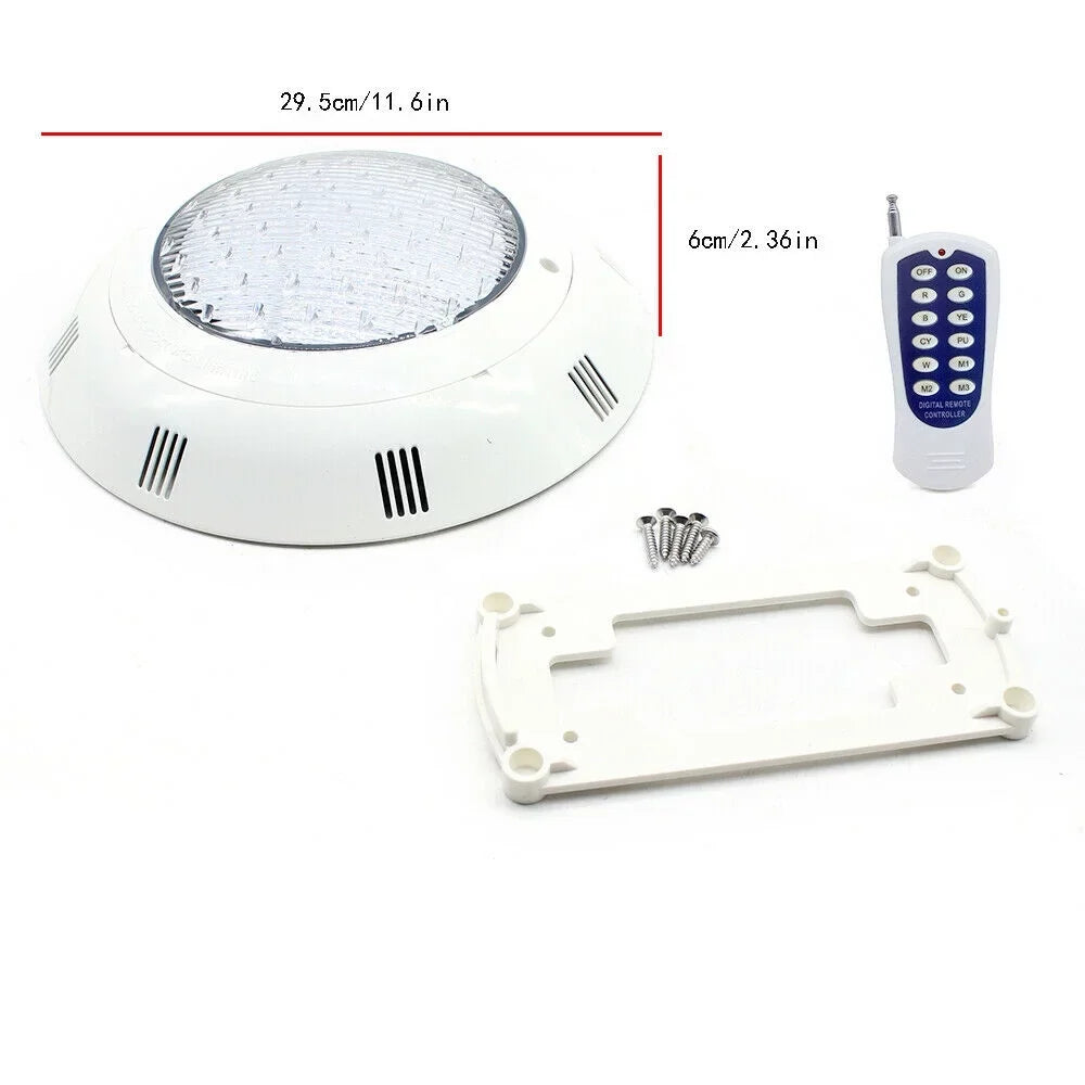 with Fountain Fichiouy Waterproof Swimming Pool Pool Lamp IP68 Light Remote AC12V LED Lights Lamp 36W 7Color RGB