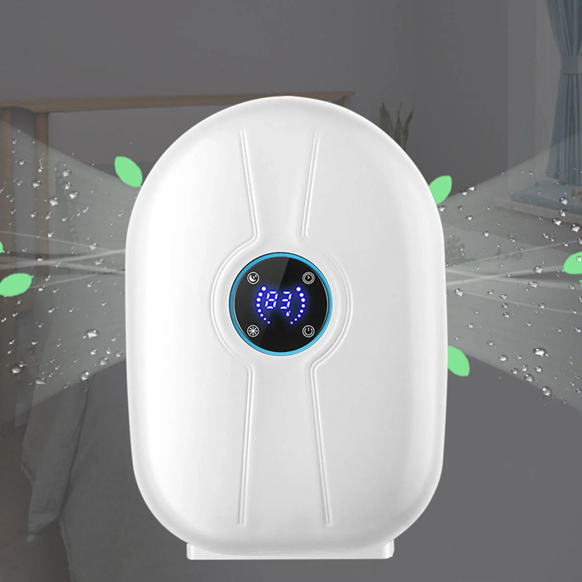 Absorber Home Dehumidifier Control Mini Dryer with Air 500ml Remote Portable Fichiouy White Mute Moisture