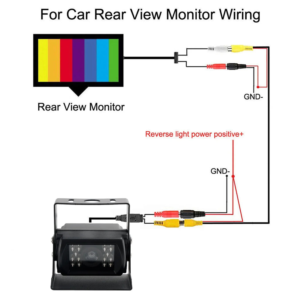 Bus IR Rear Truck CCD View Night Backup Camera RV Waterproof View Van for