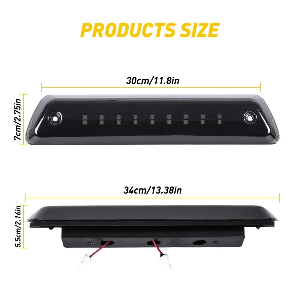 Brake For 2009-2014 3rd Light/Rear Power Saving, The F150, Light Smoked IP67 Cargo Ford Waterproof