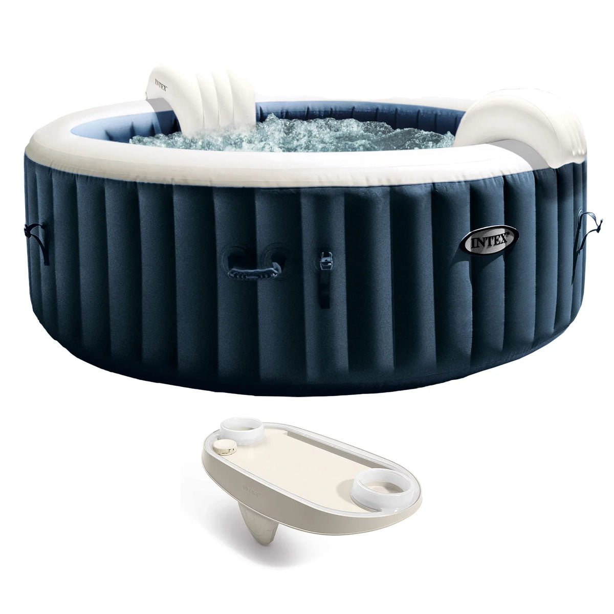 Hot x Spa PureSpa Tray Phone Portable 77 Tub, Inflatable 28", w/ Intex Plus