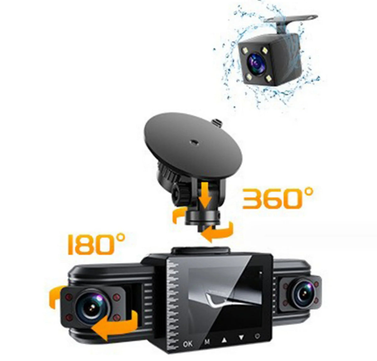Vehicle Dash HD Camera Recorder Dual DVR Car Video Lens F30 Cam