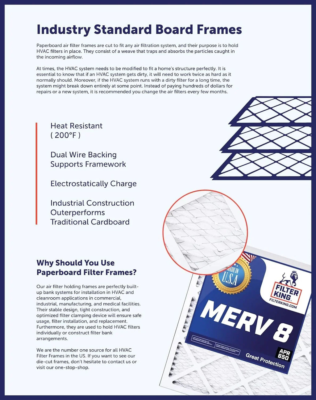 38.5 Pleated x 63 IN Air MERV 4-PACK Furnace A/C USA MADE 38.5x63x1 | Filter | 8 | Actual | King Filters Size: x .75" Filter HVAC