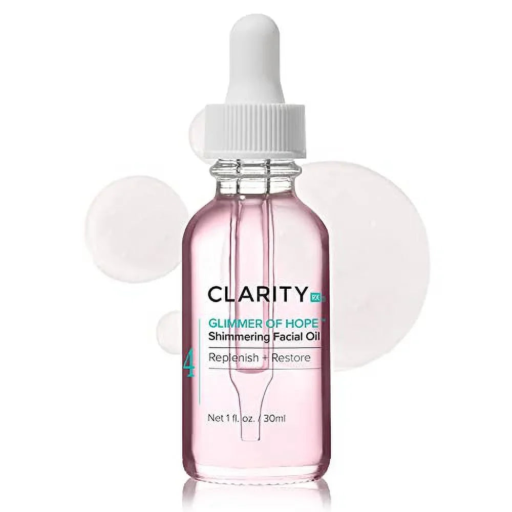 & (1 Aging Face Jojoba ClarityRx Restorative oz) fl Moisturizing Shimmering Coconut, with of Treatment Natural Dry Oil, for Facial & Glimmer Skin Hope Rose Plant-Based