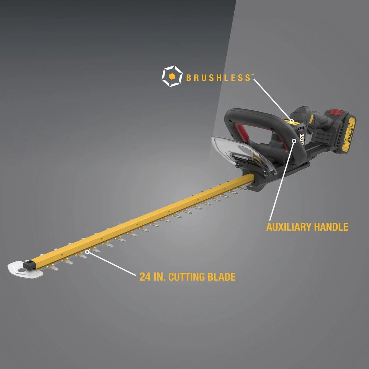 Cat® Hedge DG220 Battery Trimmer Caterpillar Cordless 18V Brushless 24" with