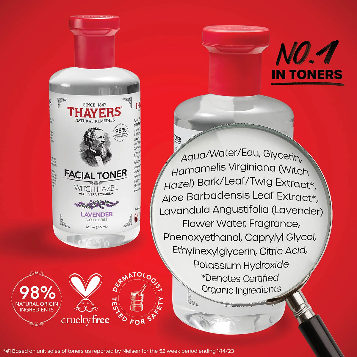 Aloe Hazel 12 oz Vera with Thayers - Witch fl Lavender