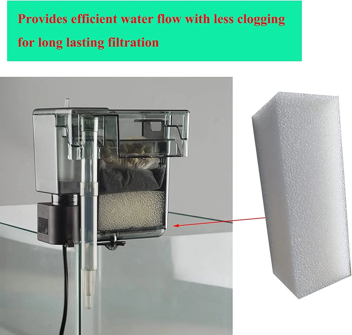 Aqua A-623 500/110 Pads AquaClear (Pack 6) Clear Foam Filter of Foam for Camessy