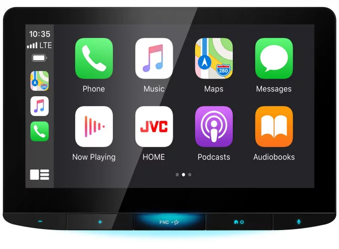 Receiver+Dash Cam Carplay Car KW-Z1000W 10.1" HD Apple Wireless JVC Monitor