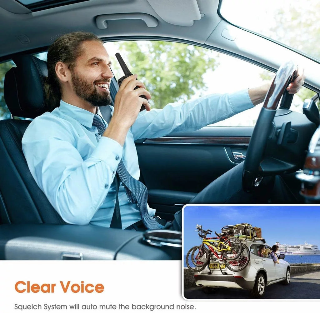 Cancelling Free for Adults, Walkie 1) Talkie Kids for Talki Noise Women /Hands Cruise Range Radios with Long FRS Way 2 Two Hiking Ship Walki (Orange Camping in