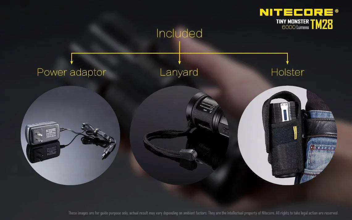 E4K and at -Both or home can Outdoor Searchlight Recharged Flashlight Value go Nitecore the on TM28 Pack: be