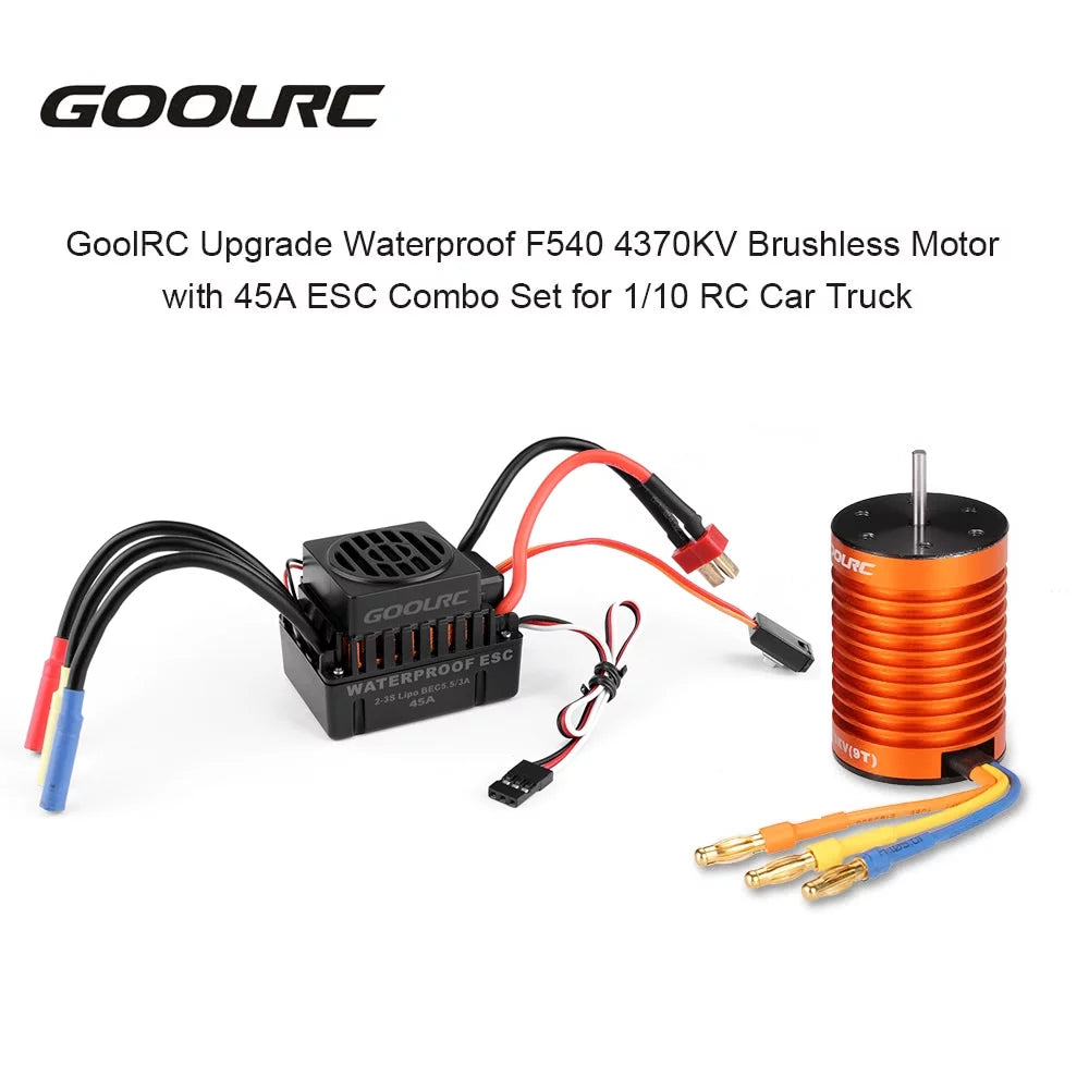 for with Truck Brushless RC 4370KV Waterproof 110 Combo ESC Set F540 45A Motor Car Upgrade GoolRC