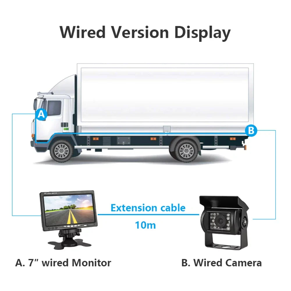 Rear Wireless Night Engineering Truck Truck Rear Vehicle Car Function Monitor Parking Visualizer Car Monitor Assist Lcd Display 7 Monitor Front Camera Vision Willstar Inch Car Navigation