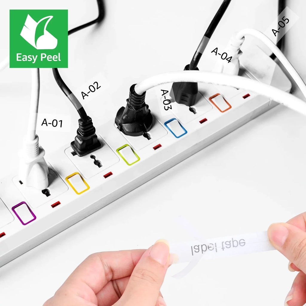 TZe for Label TZ Wire TZe-131 40PK Tape P-touch Compatible Clear x GREENCYCLE 8m on Black Flexible 12mm ID TZ-131 TZ-FX131 TZe-FX131 Cable Brother