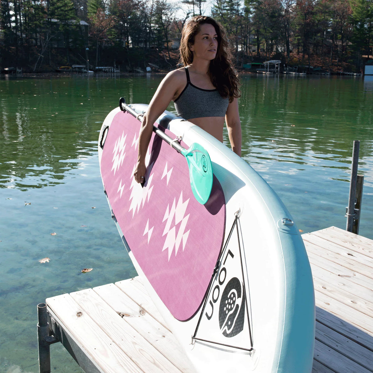Fit 10'8" Inflatable Paddle Light Yoga Board Feather