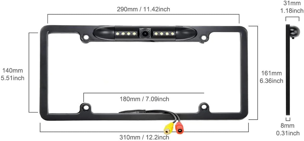 JVC Camera License Backup Frame Rearview Plate KWV950BT Black KW-V950BT for