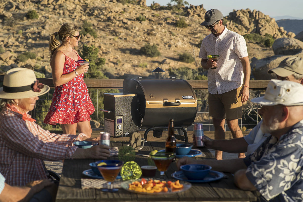 Smoke - Camp Ash Patented PID Smoker Controller Pellet Feature, Cleanout with Chef Grill Temperature 10 Bronze PG24STXB Settings,