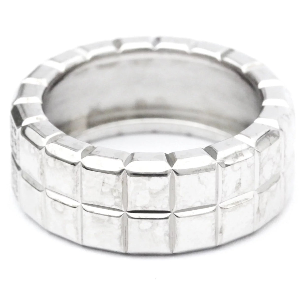 Ice 82/3790 Chopard White (Good) Gold Diamond Ring Band Cube Fashion Pre-Owned (18K)