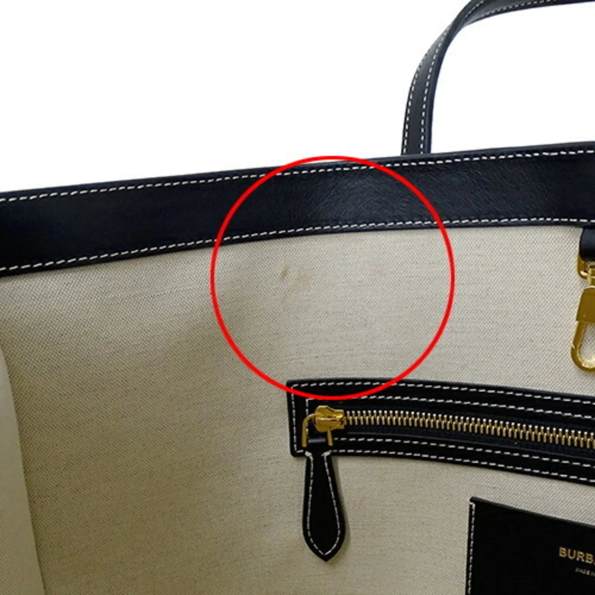 (Good) leather bag Burberry shoulder ladies tote BURBERRY 8052726 Pre-Owned black