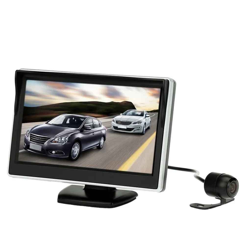 HD System Backup Car View Parking Aibecy Reverse Inch + Display Camera 5 Monitor TFT Rear LCD