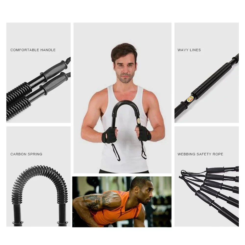 40KG Strength Bar Spring Duty Chest Twister Arms Power Heavy Body Upper Training