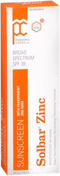 Zinc Protection 2) 38 SPF (Pack Cream 4 oz of Solbar Sun